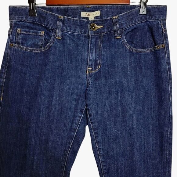 Cabi Jeans Straight Leg Blue Denim Jeans Nwot Size 8 - Picture 3 of 7